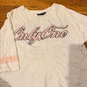 White 'Only One' Graphic Tee